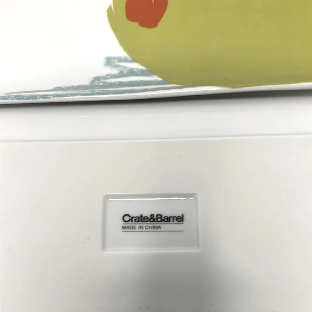 Crate & Barrel Serving Plates Set EUC looks brand new